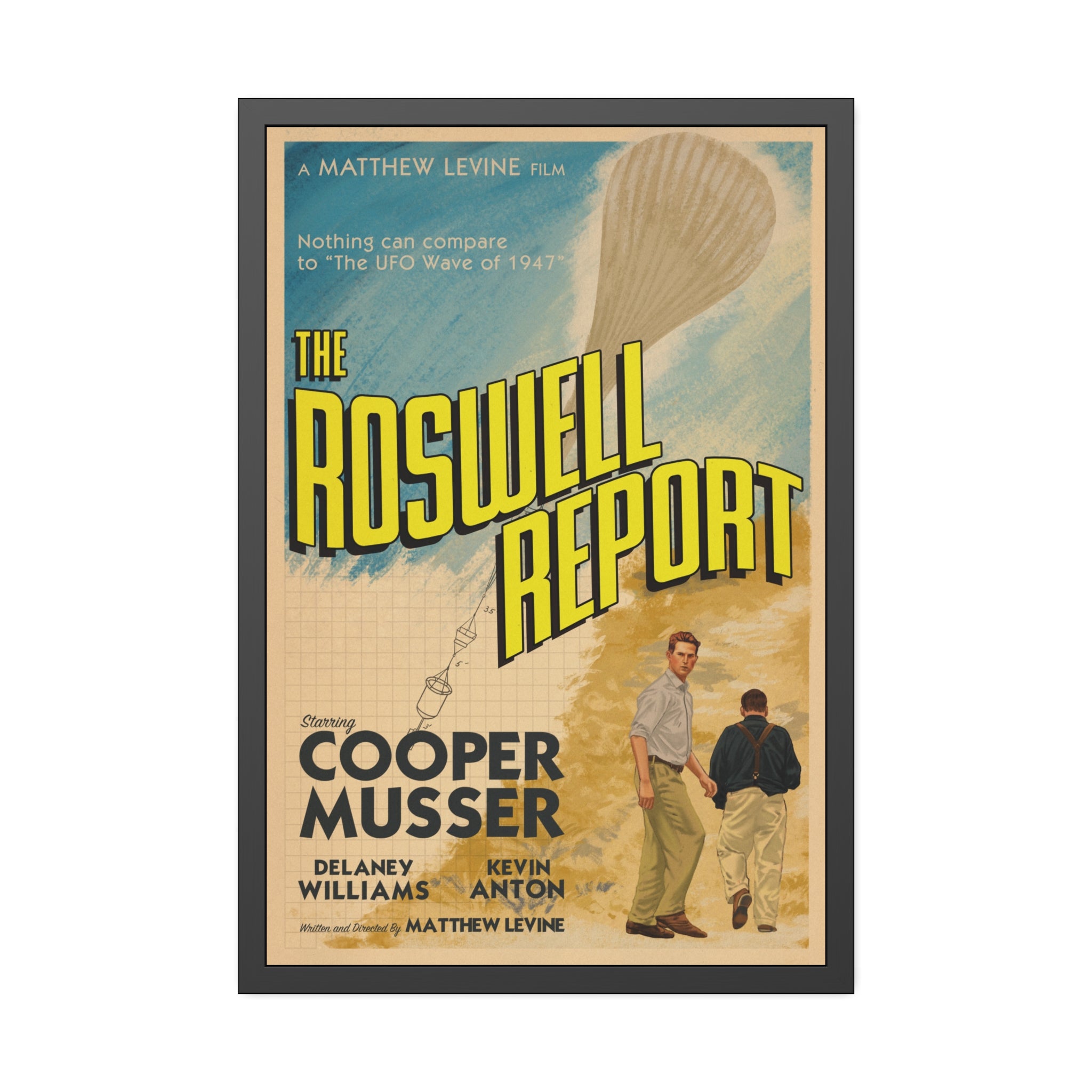 Framed "The Roswell Report" Poster