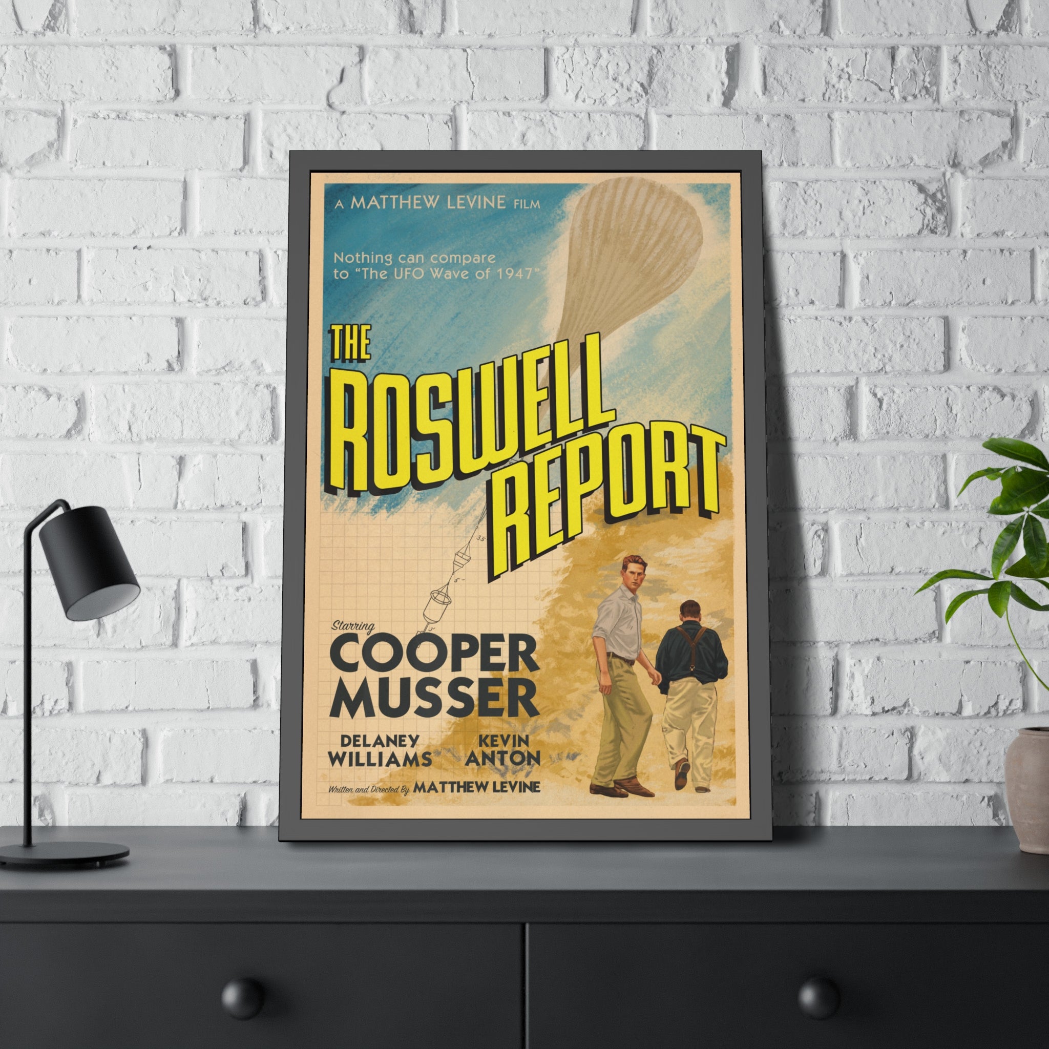 Framed "The Roswell Report" Poster