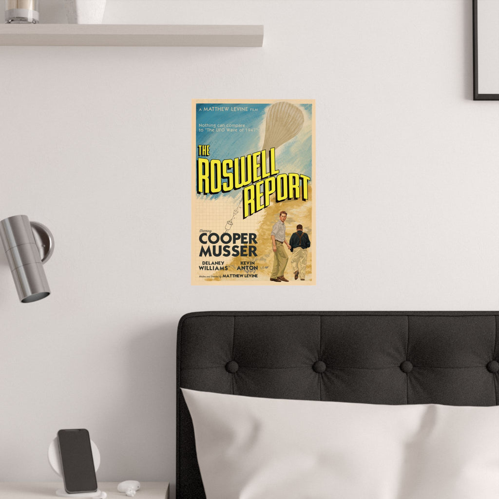 Roswell Report Vintage Movie Poster - Satin Print