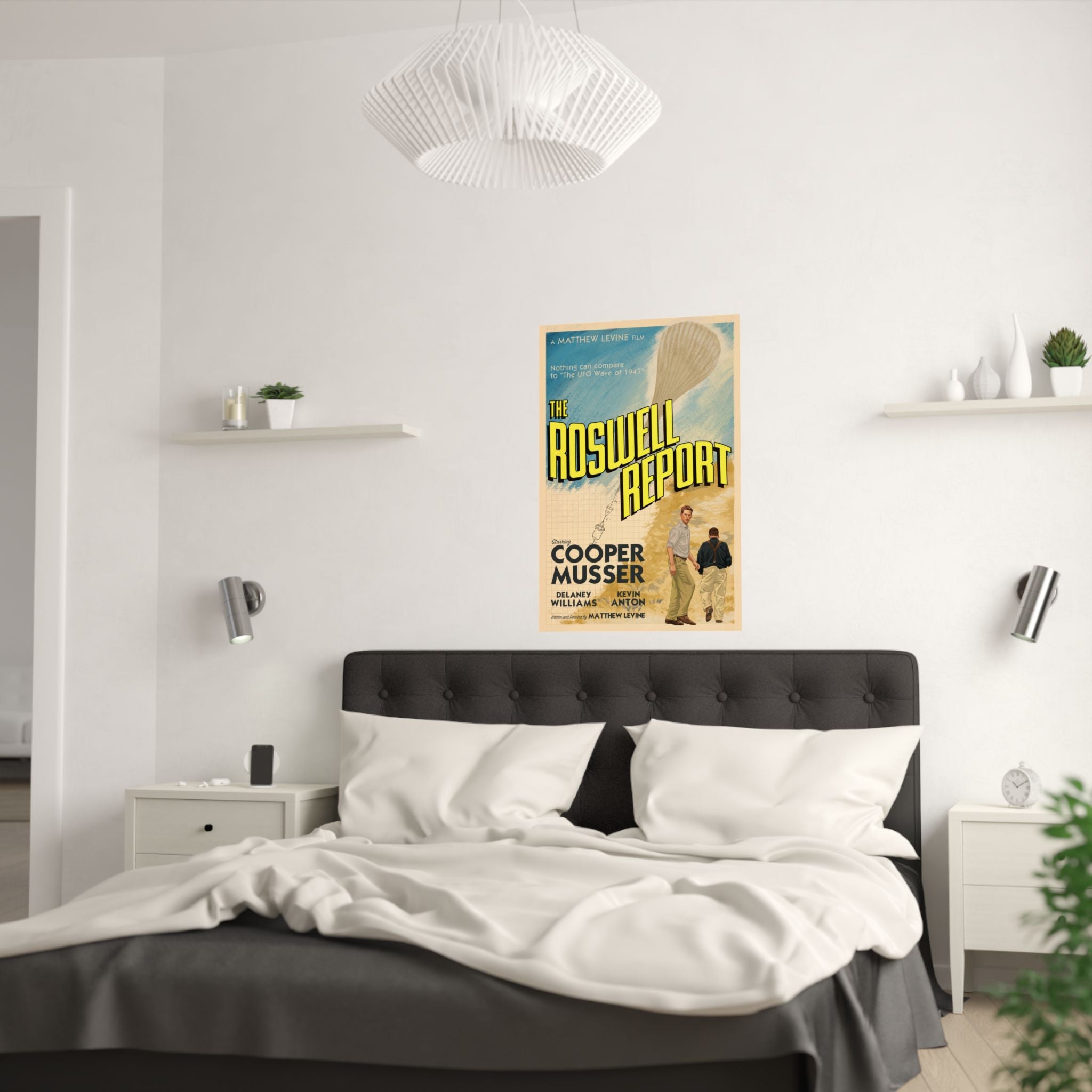 Roswell Report Vintage Movie Poster - Satin Print