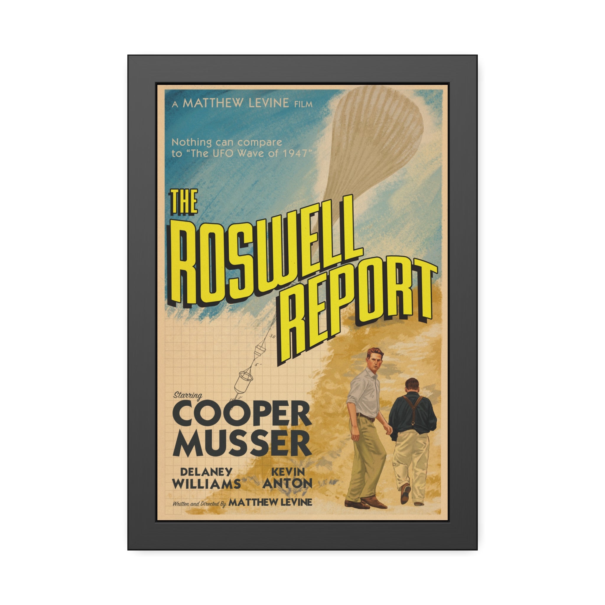 Framed "The Roswell Report" Poster