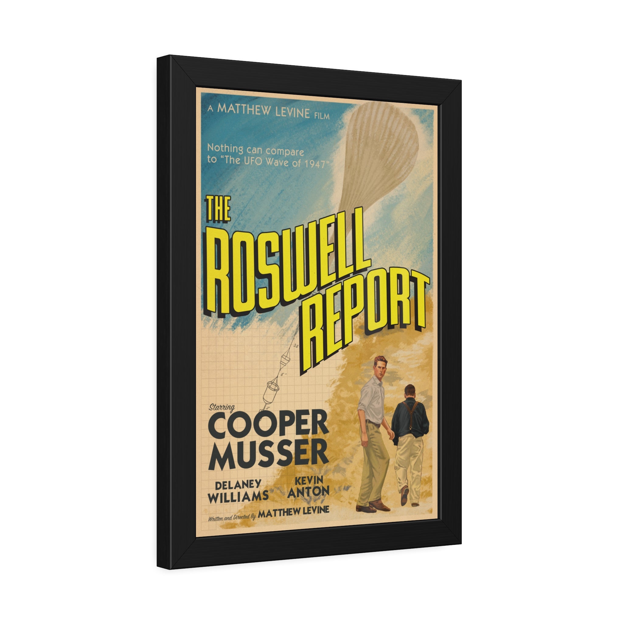 Framed "The Roswell Report" Poster